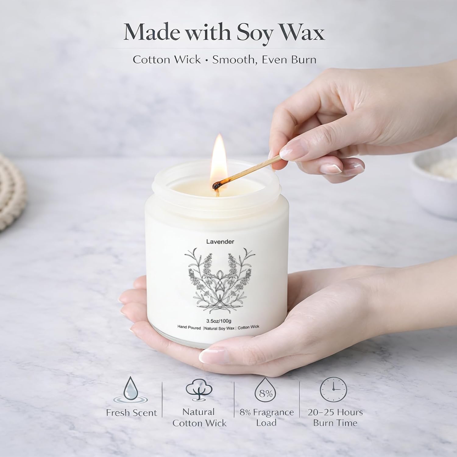 Soy Wax Wax Scented Candle - View 3