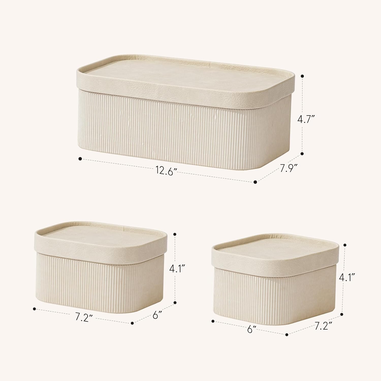 Beige Storage Basket — Set of 3 - View 4
