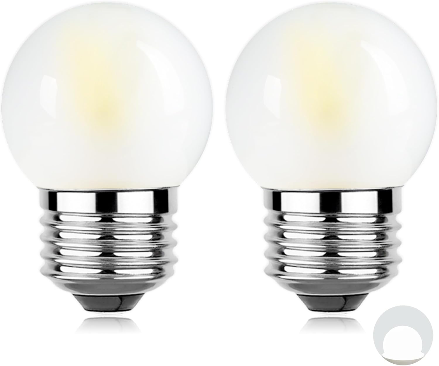 Dimmable Metal LED Bulb — 2pcs 3w= 25w 5000k Frosted