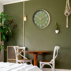 Battery Operated Luxe Black Wall Clock — 12" - View 5