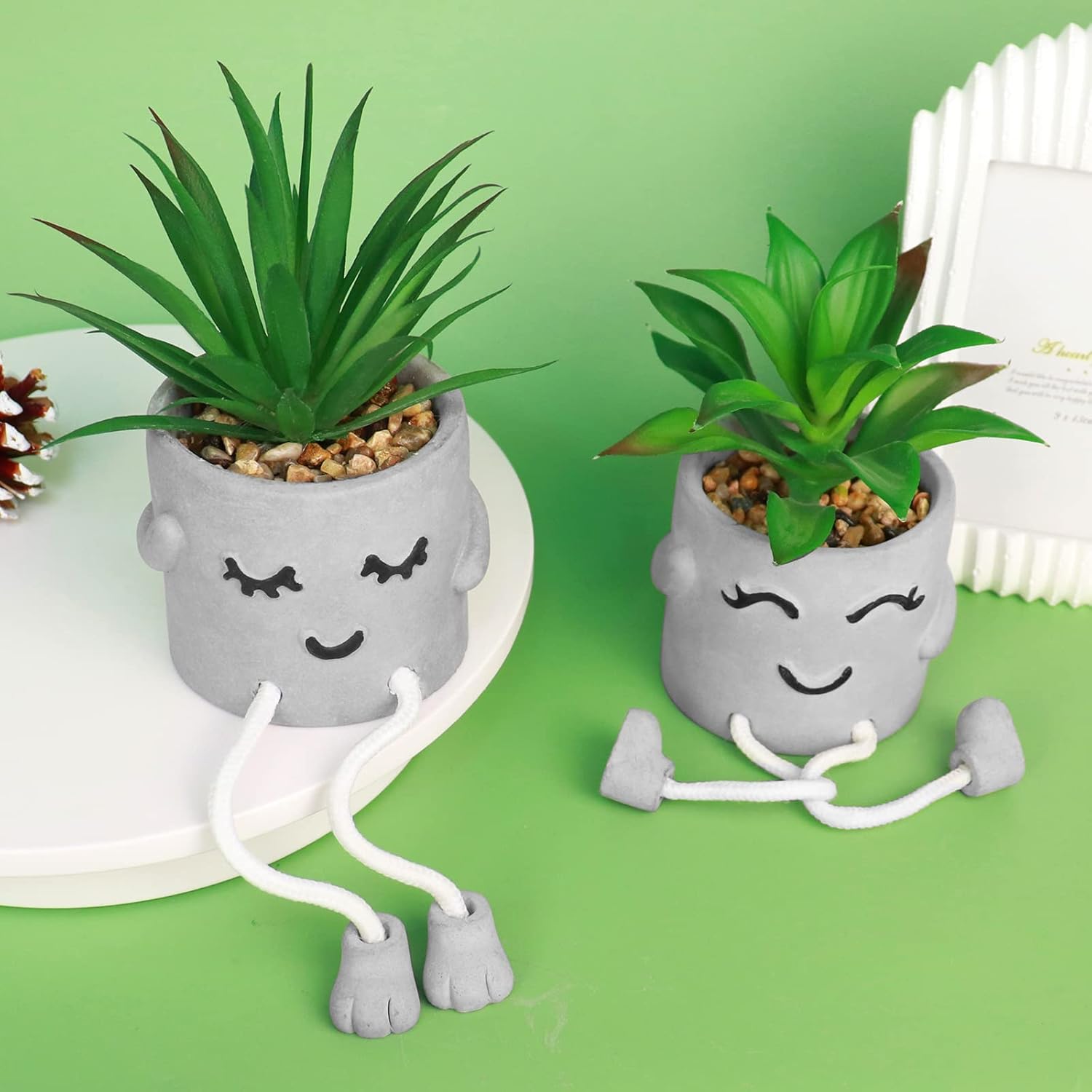 Stone Faux Succulent — Set of 2 - View 3