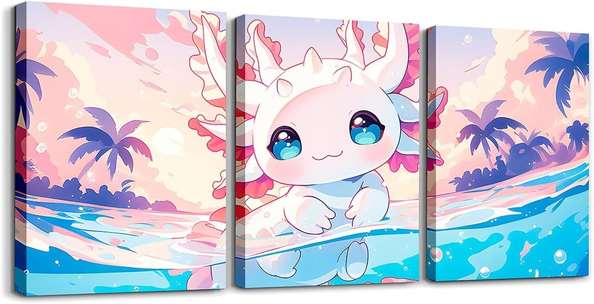 Blue Canvas Wall Art — 12" — Multi A07