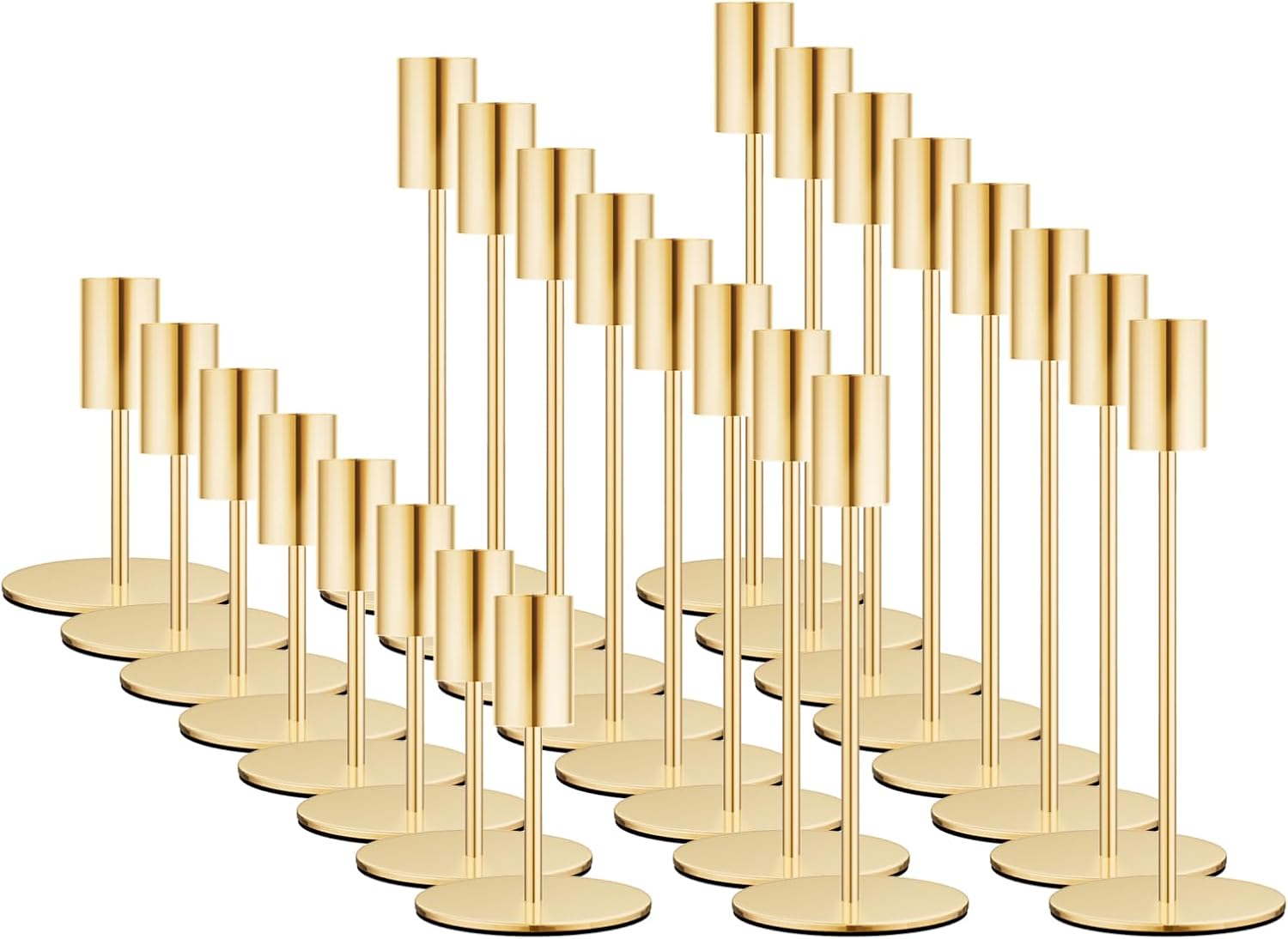 Luxe Black Candle — Set of 6 — French Gold