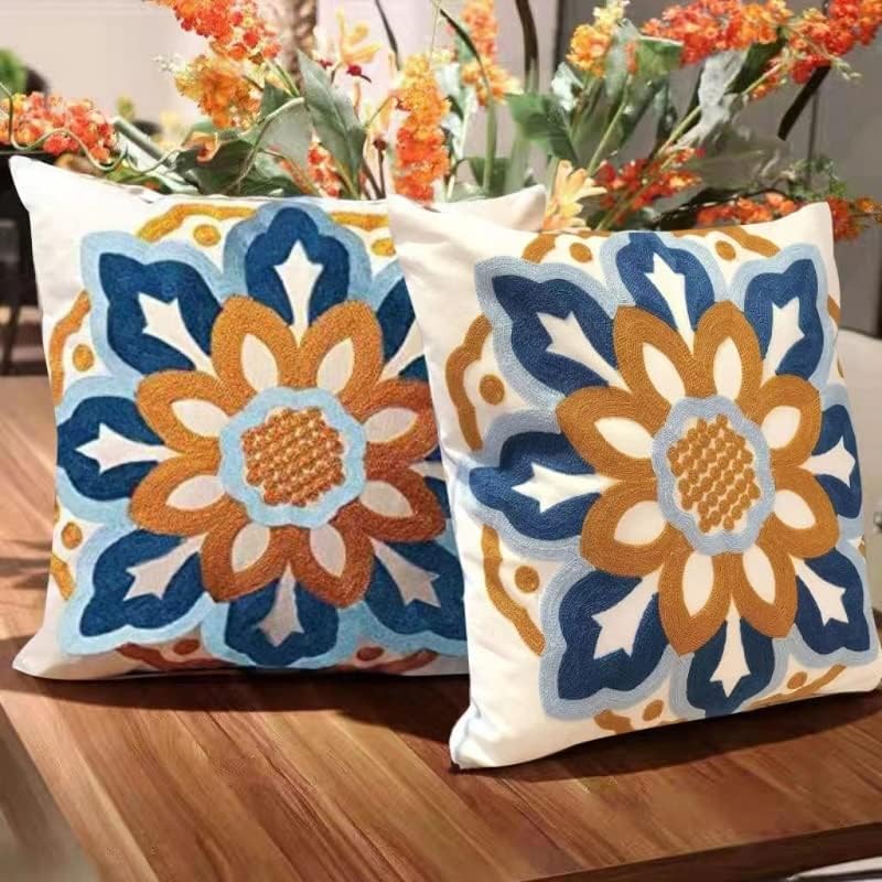 Boho Pink Throw Pillow Cover — 18x18 — Sunflower and Sunflower
