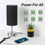 Dimmable Black Bedside Lamp - View 2