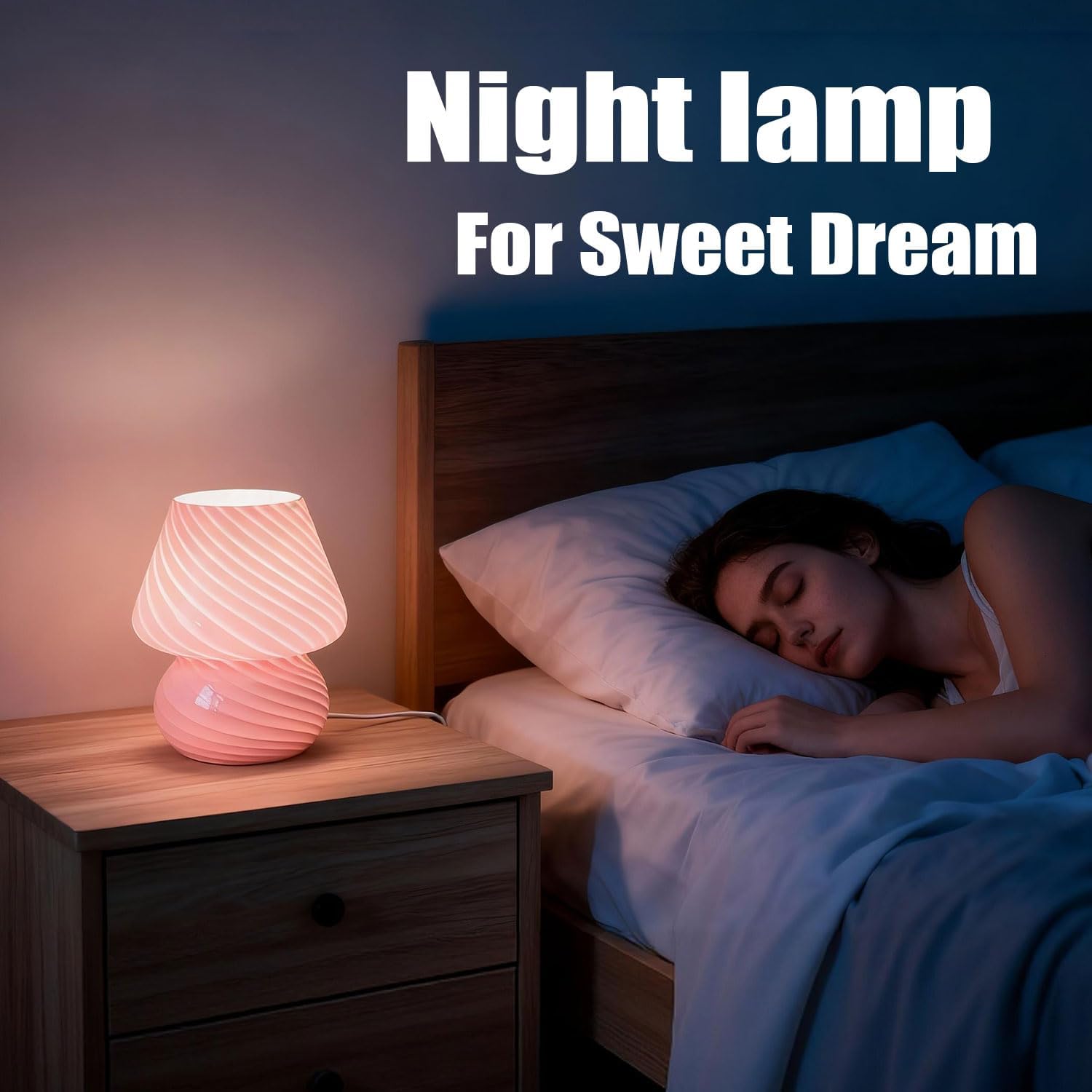 Pink Bedside Lamp - View 4