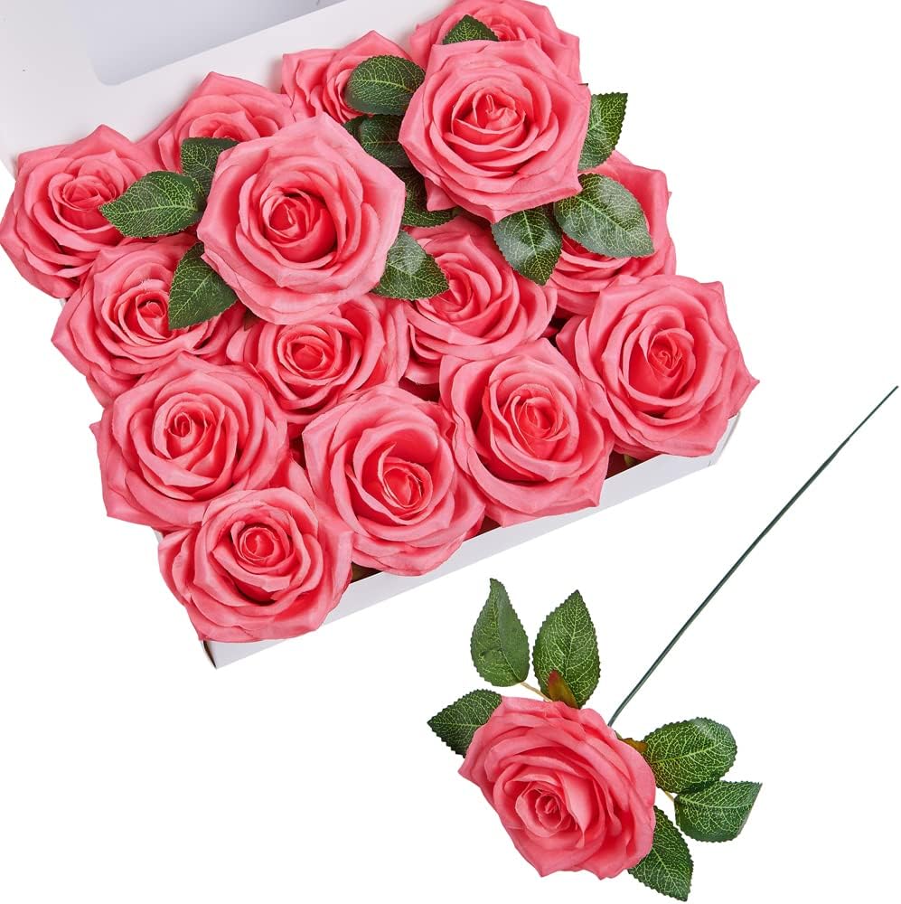 Black Artificial Flowers — Coral