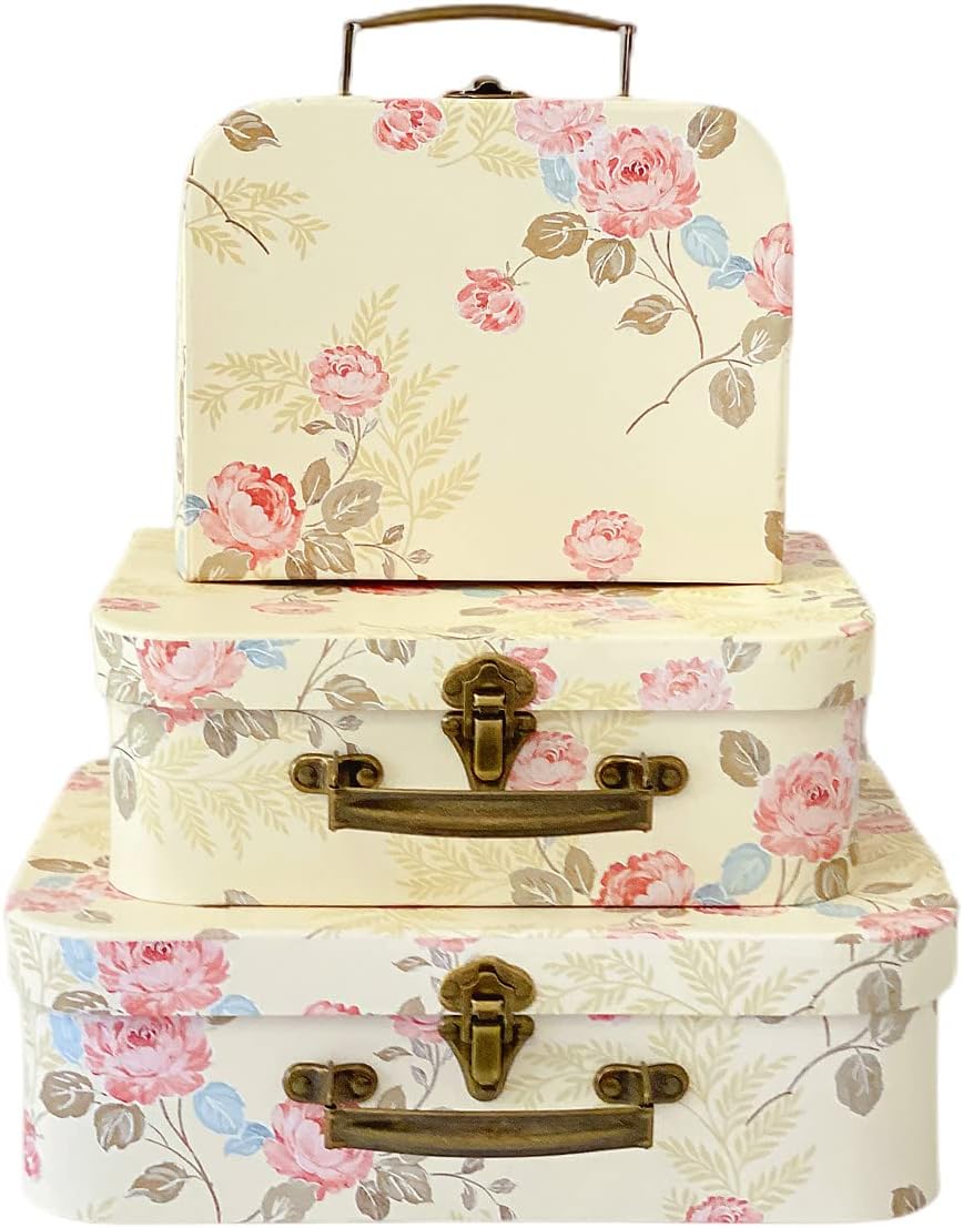 Vintage Black Storage Basket — Yellow Flowers