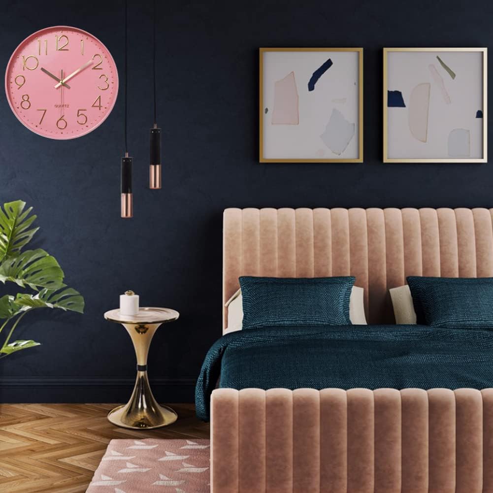 Battery Operated Modern Blue Wall Clock - View 7