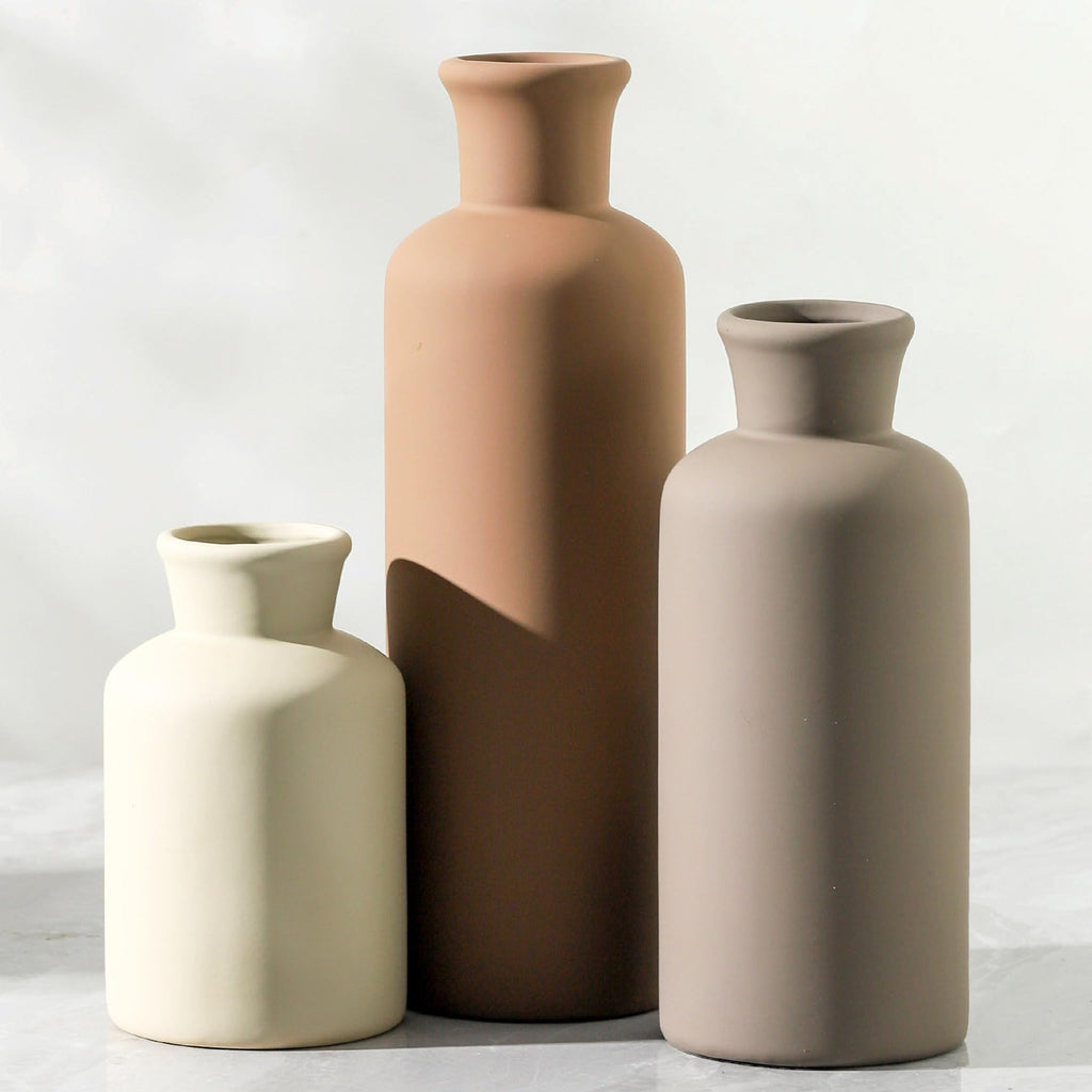Farmhouse Blue Vase Set — Set of 3
