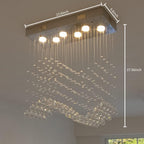 Rectangular Luxe Gold Chandelier — 23.6" - View 5
