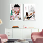 Framed Modern Fabric Wall Decor — 16" - View 8