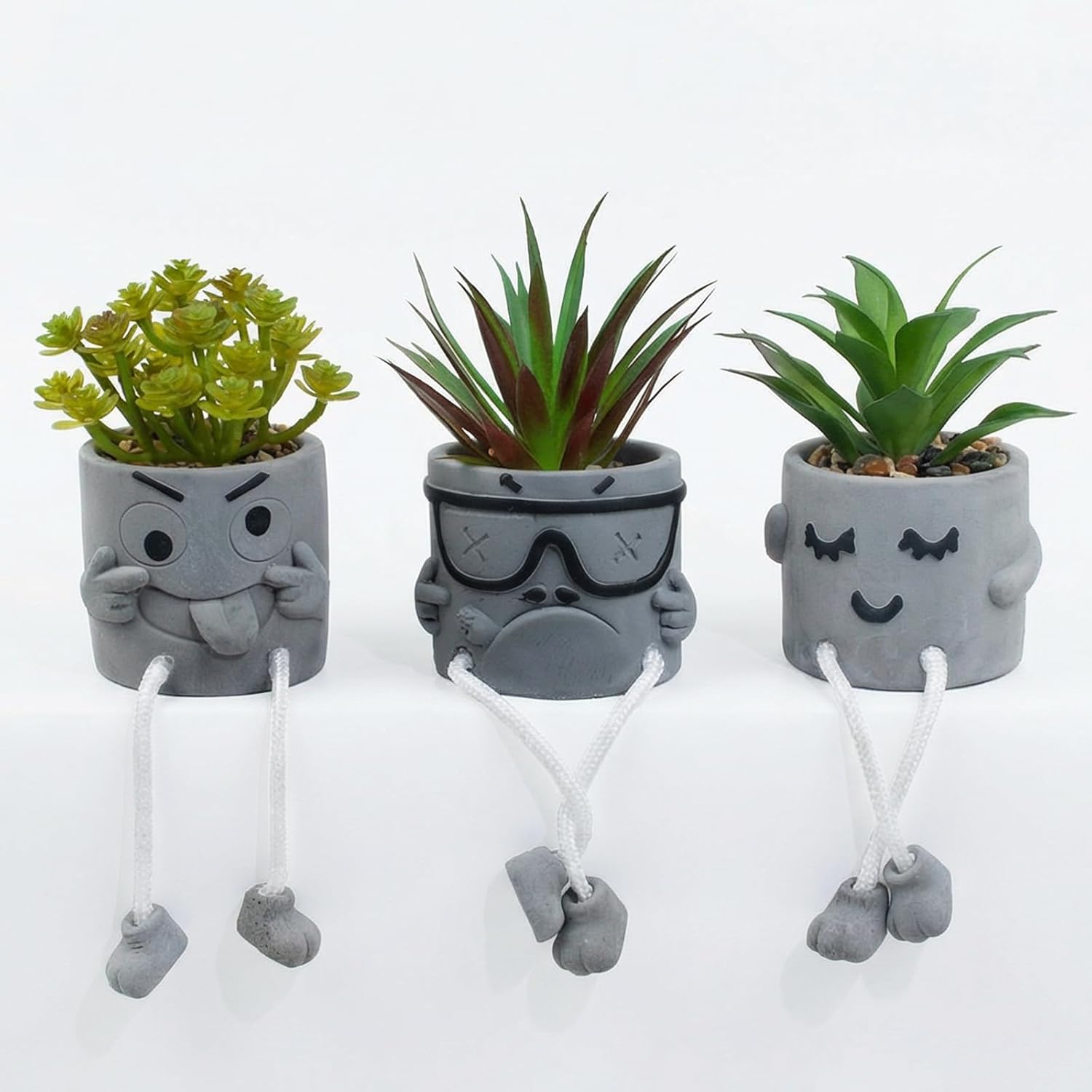 Green Faux Plant — 3set-cool