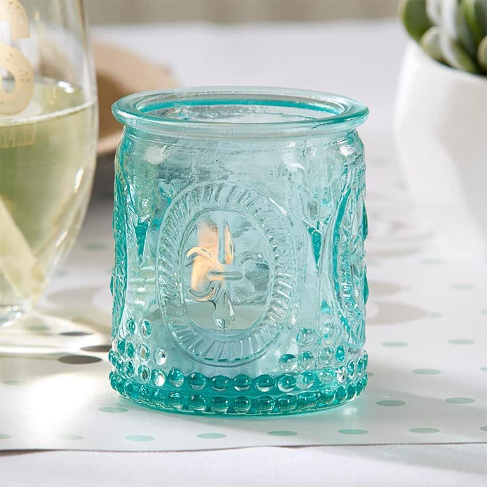 Vintage Blue Candle — Set of 4 — Blue