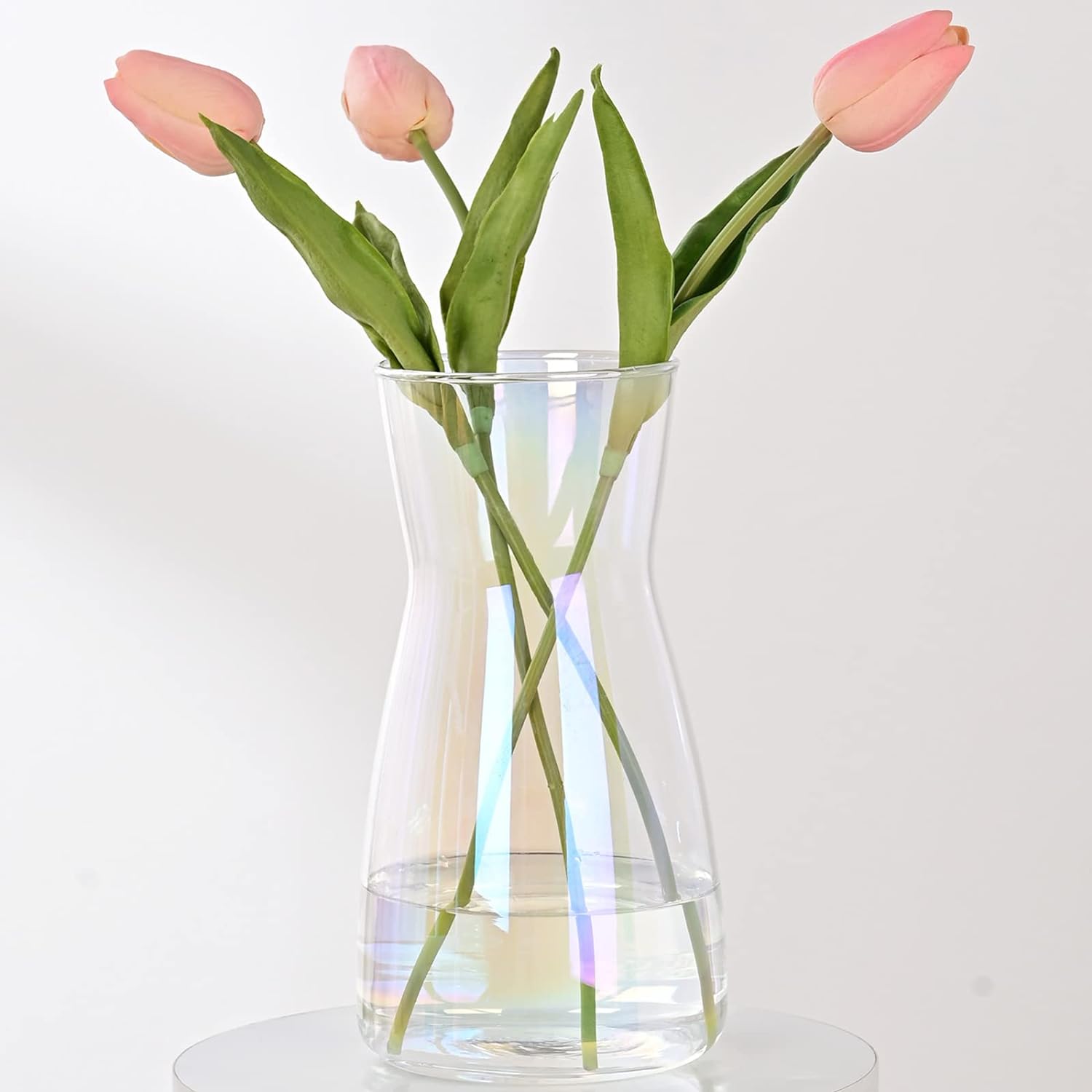 Boho Grey Flower Vase — 8" — Iridescent