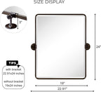Framed Farmhouse Black Vanity Mirror — 24" - View 3