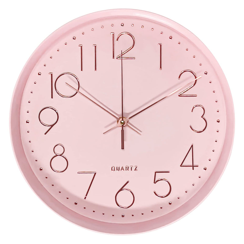 Battery Operated Beige Wall Clock