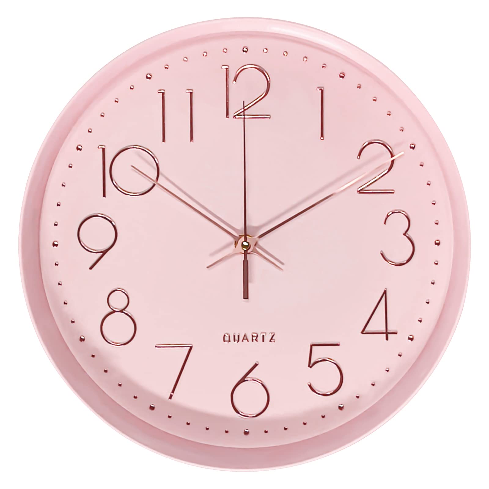 Battery Operated Beige Wall Clock