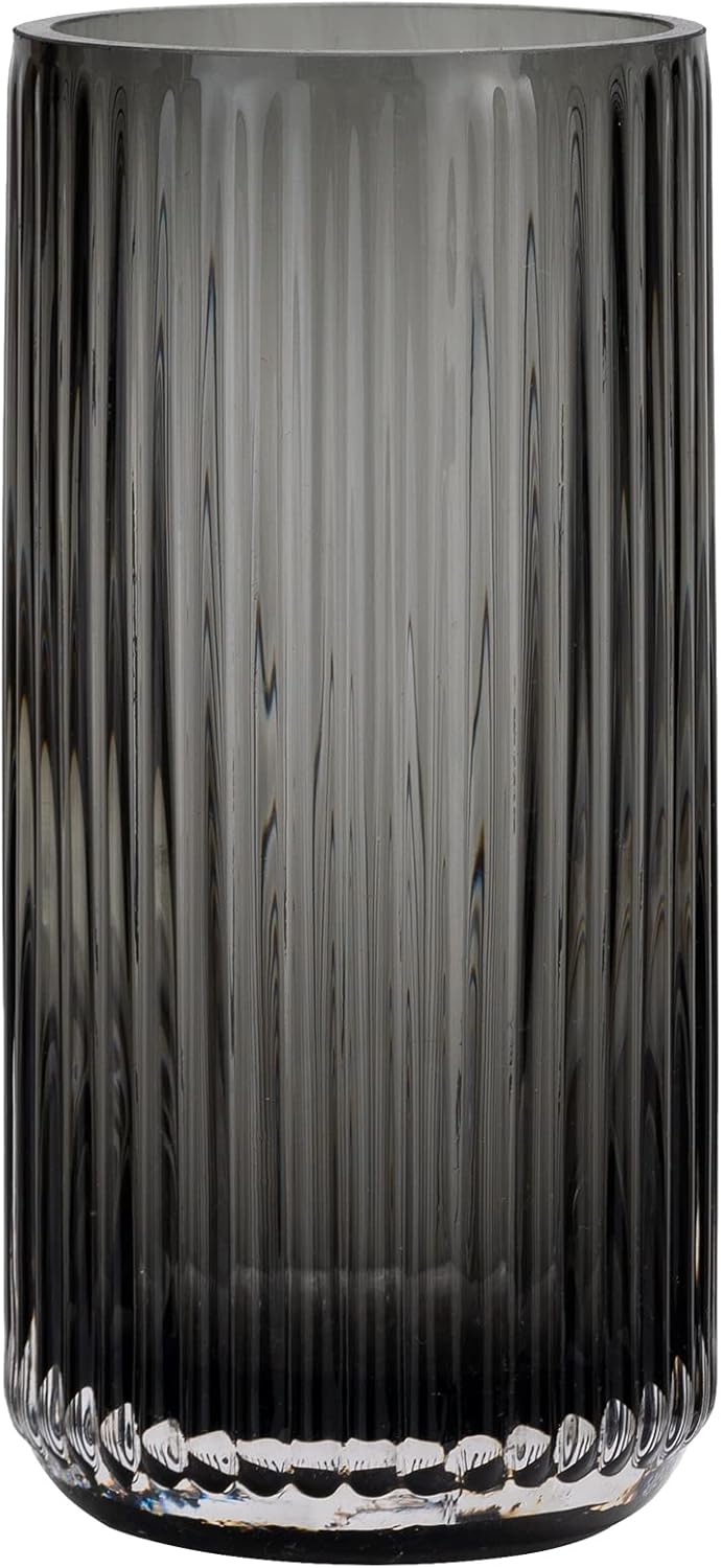 Black Flower Vase — 5" — Glass Gray