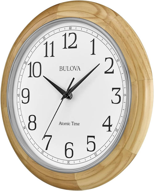 Battery Operated Mid-Century Wood Wall Clock - View 2