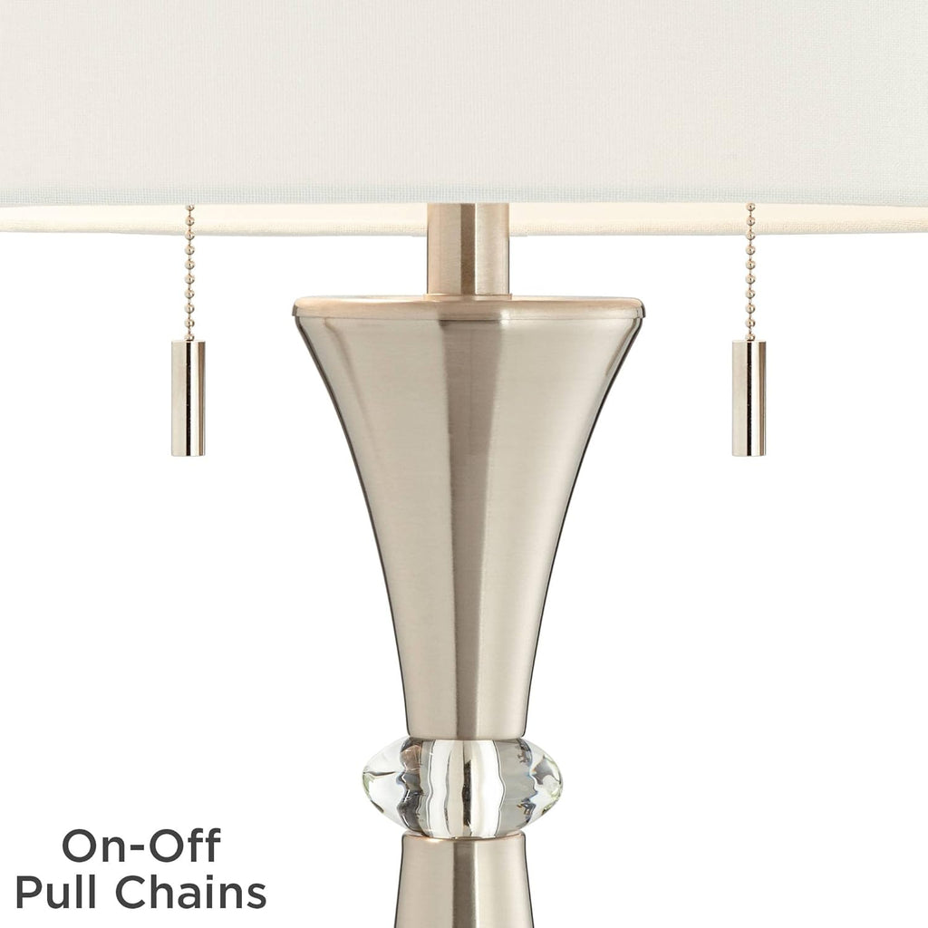 Modern Silver Table Lamp — 28" - View 3
