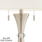 Modern Silver Table Lamp — 28" - View 3