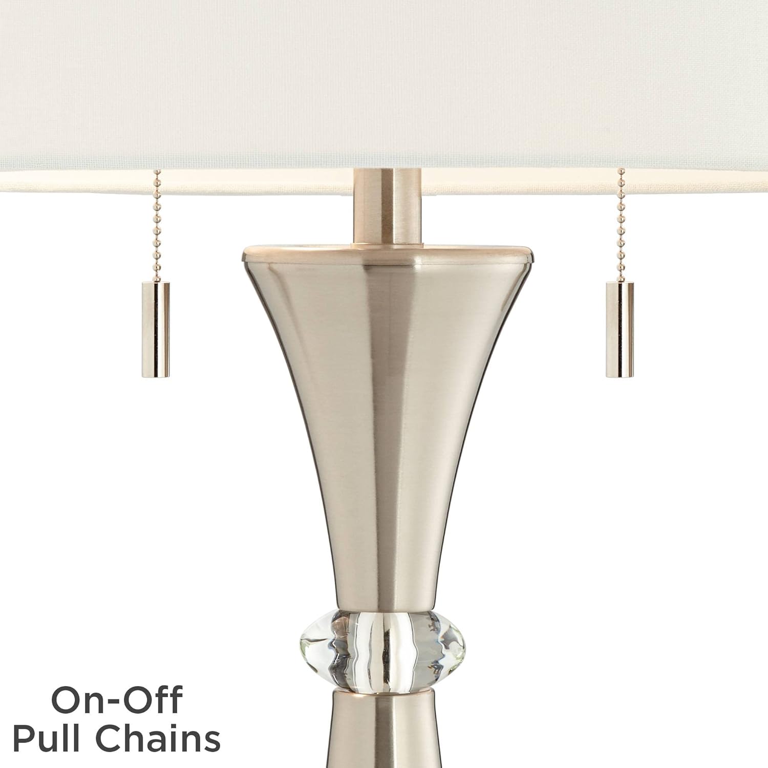 Modern Silver Table Lamp — 28" - View 3