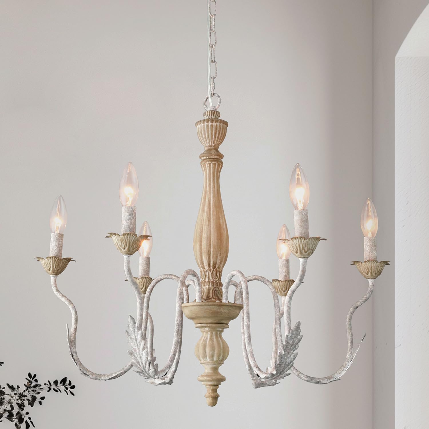 Adjustable Beige Chandelier — 4-Light — ZR2926BW-Brown