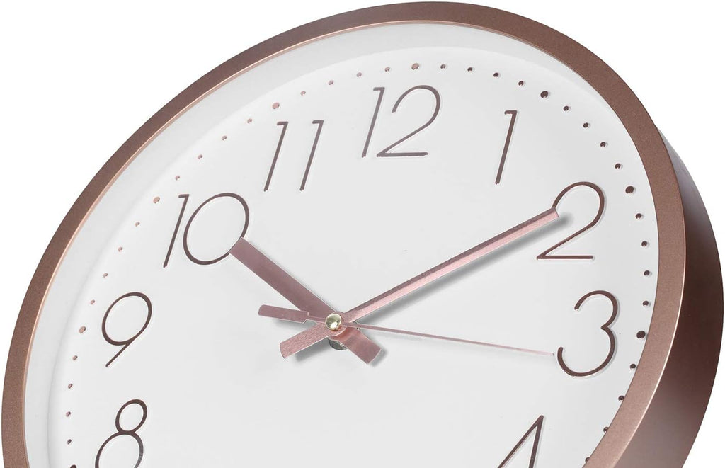 Battery Operated Luxe Glass Wall Clock — 12" - View 6