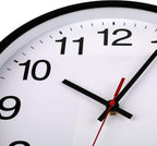 Battery Operated Modern Black Wall Clock — 12" - View 3
