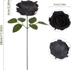 Velvet Luxe Black Artificial Flowers - View 7