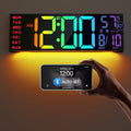 RGB Black Wall Clock — 16.2" — Black