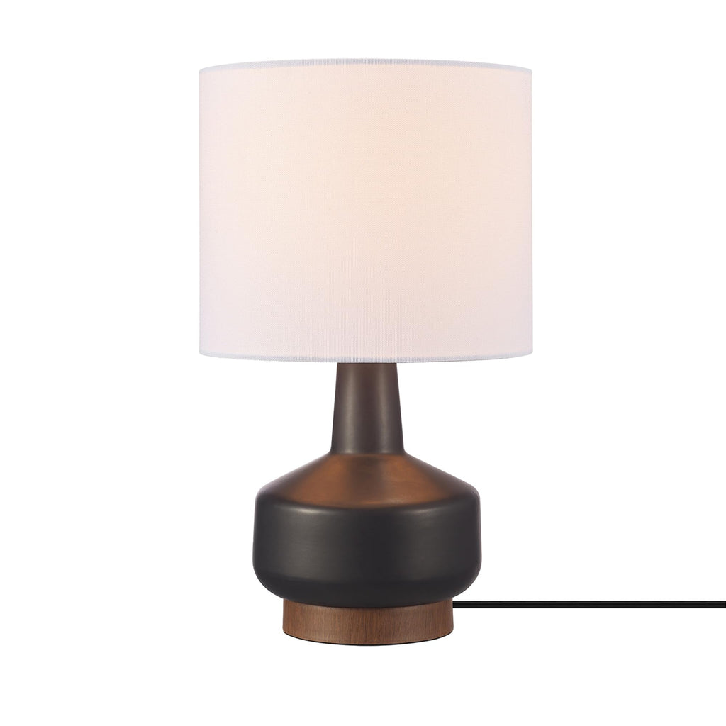 Linen Modern Beige Table Lamp — 15"