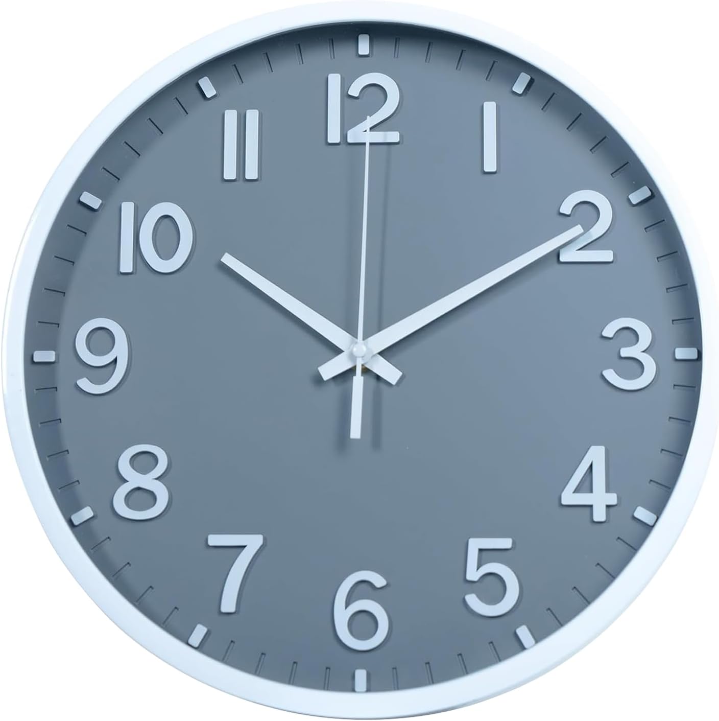 Battery Operated Luxe Beige Wall Clock — 8" — 12 Inch