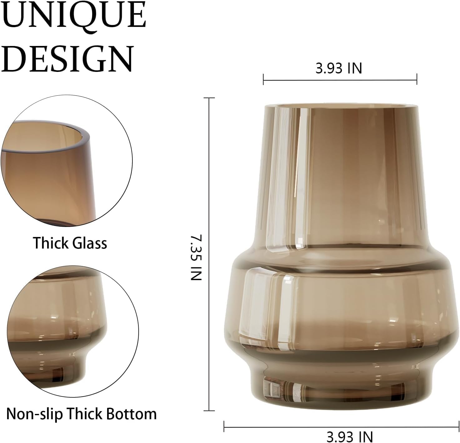 Modern Blue Flower Vase — 3" - View 3