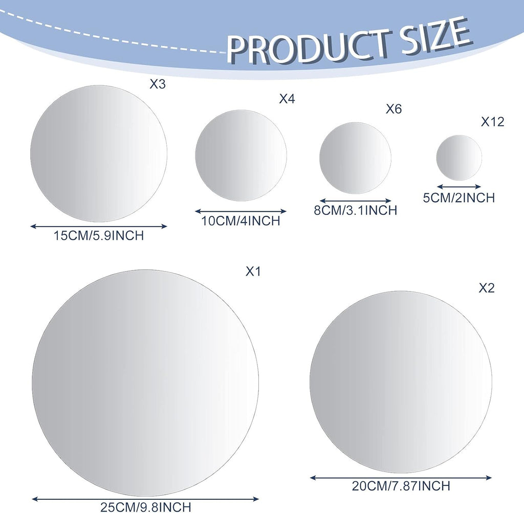 Glass Round Mirror — 10" - View 2