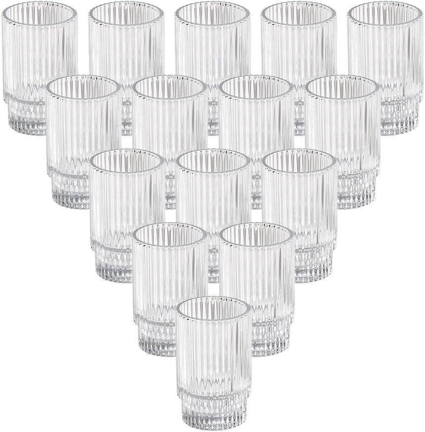 Gold Candle — 3.75" — 3.75" Clear, Set of 32