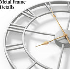 Battery Operated Black Wall Clock — 24" - View 4