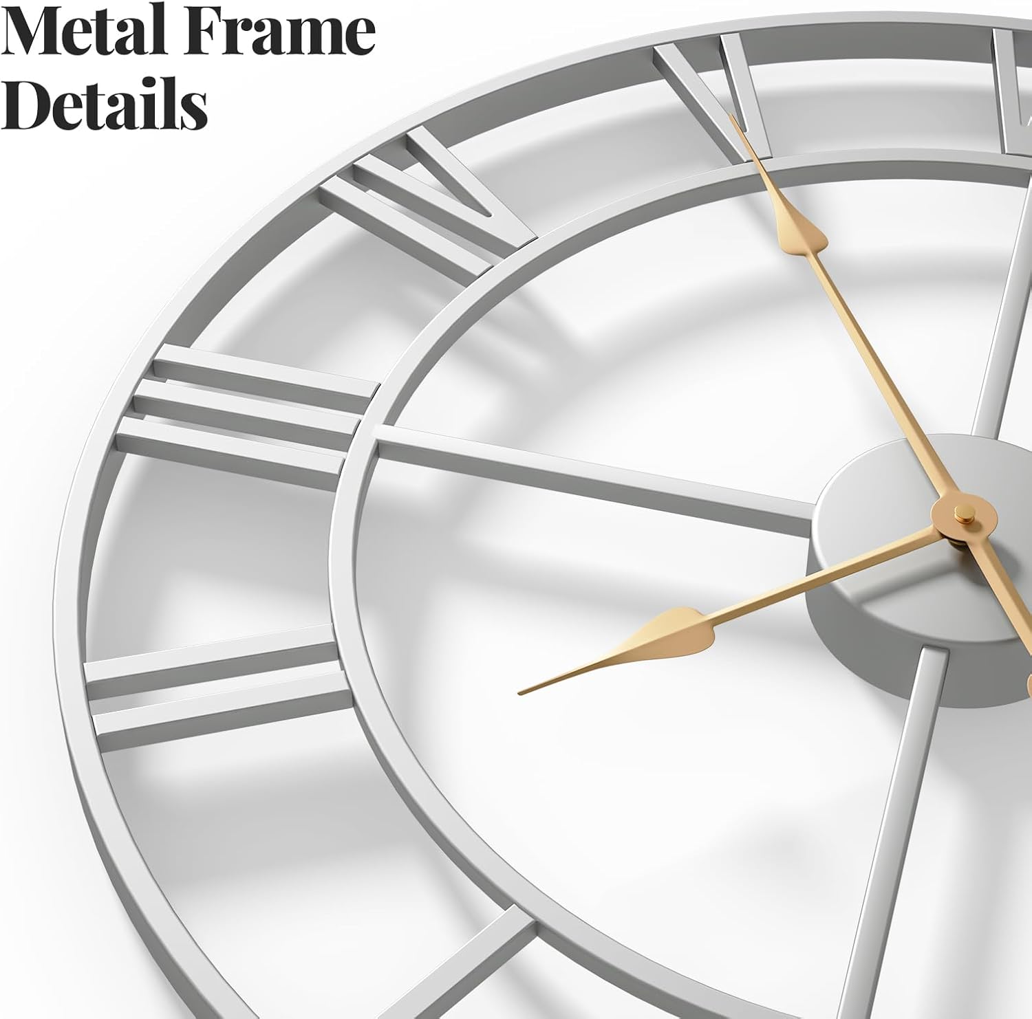 Battery Operated Black Wall Clock — 24" - View 4