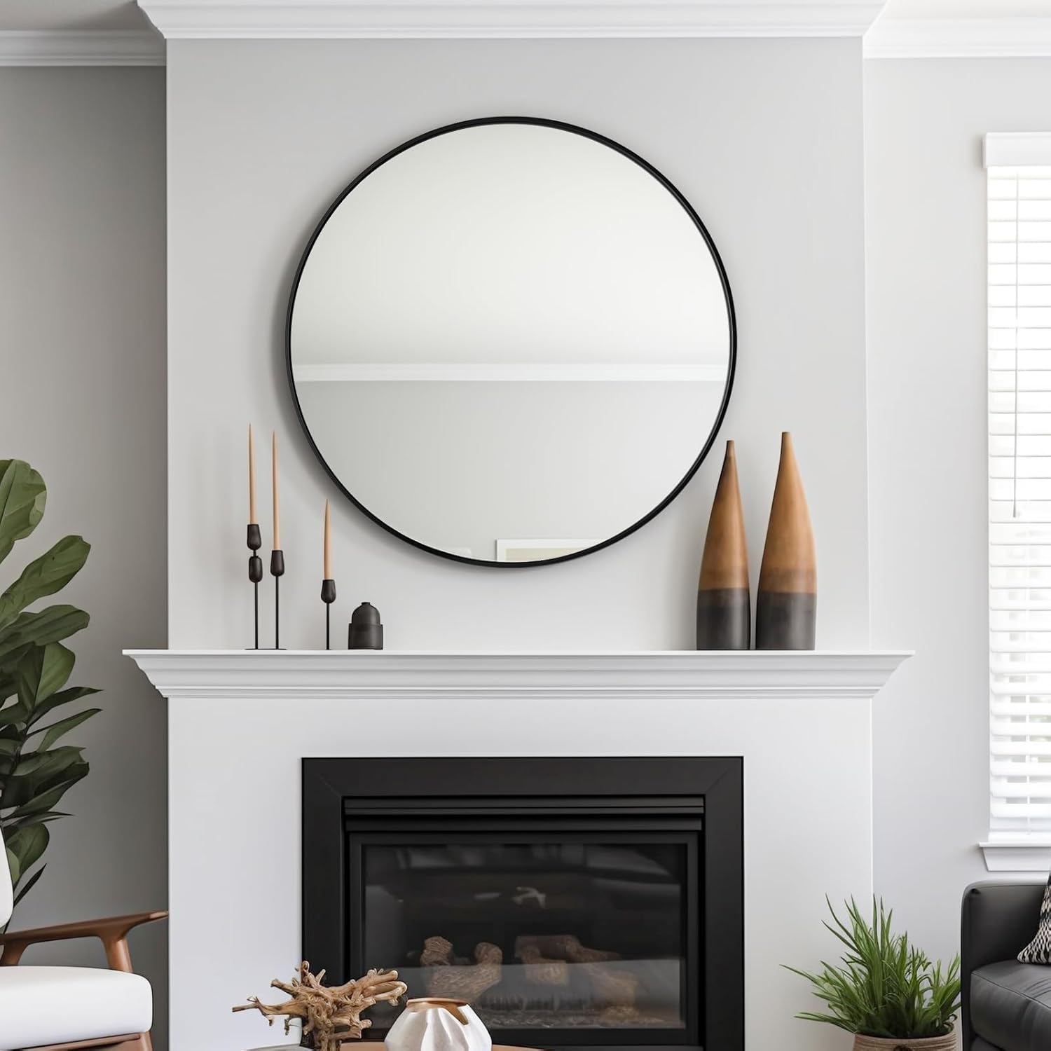 Black Wall Mirror — 36" - View 8