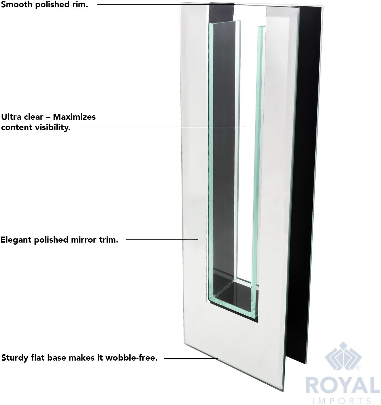 Modern Glass Mirror — 13.5" - View 4
