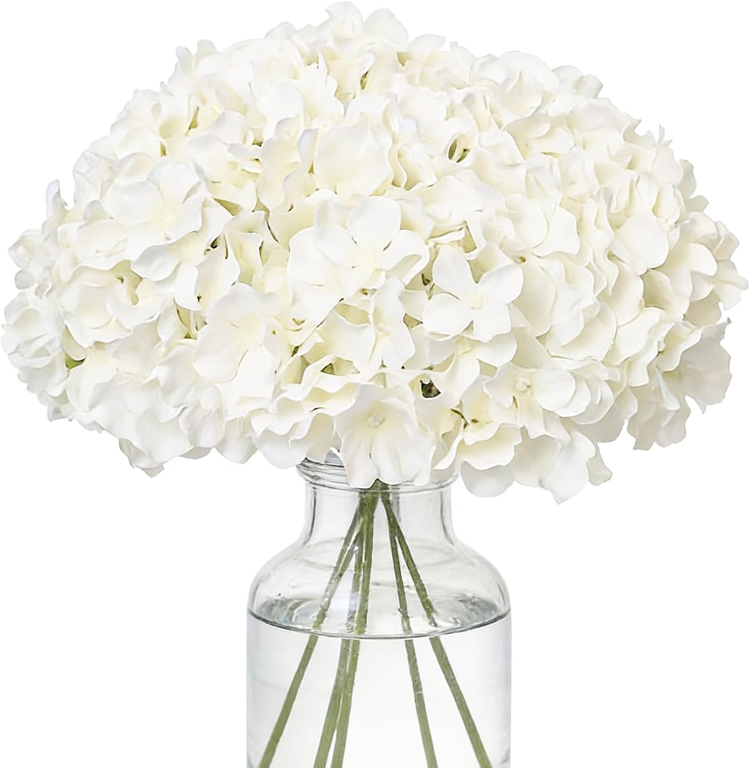 Beige Artificial Flowers — Set of 10 — White