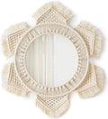 Round Boho Rattan Wall Mirror