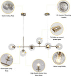Mid-Century Gold Chandelier — 6-Light - View 3