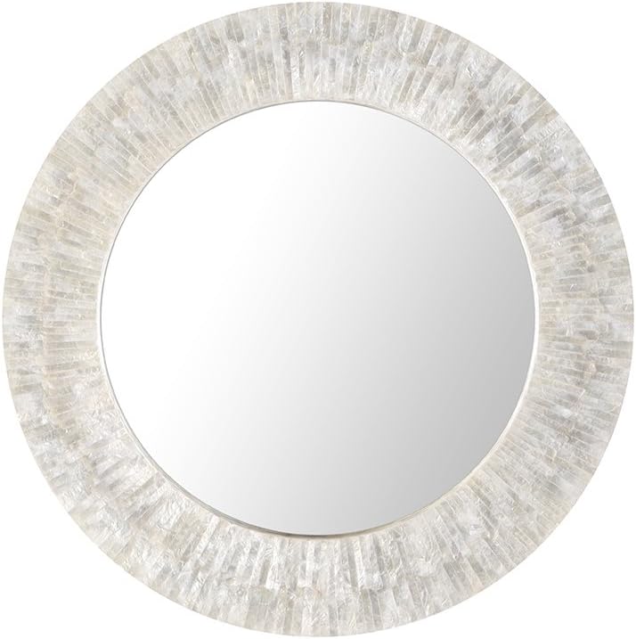 Round Wood Wall Mirror — Wood