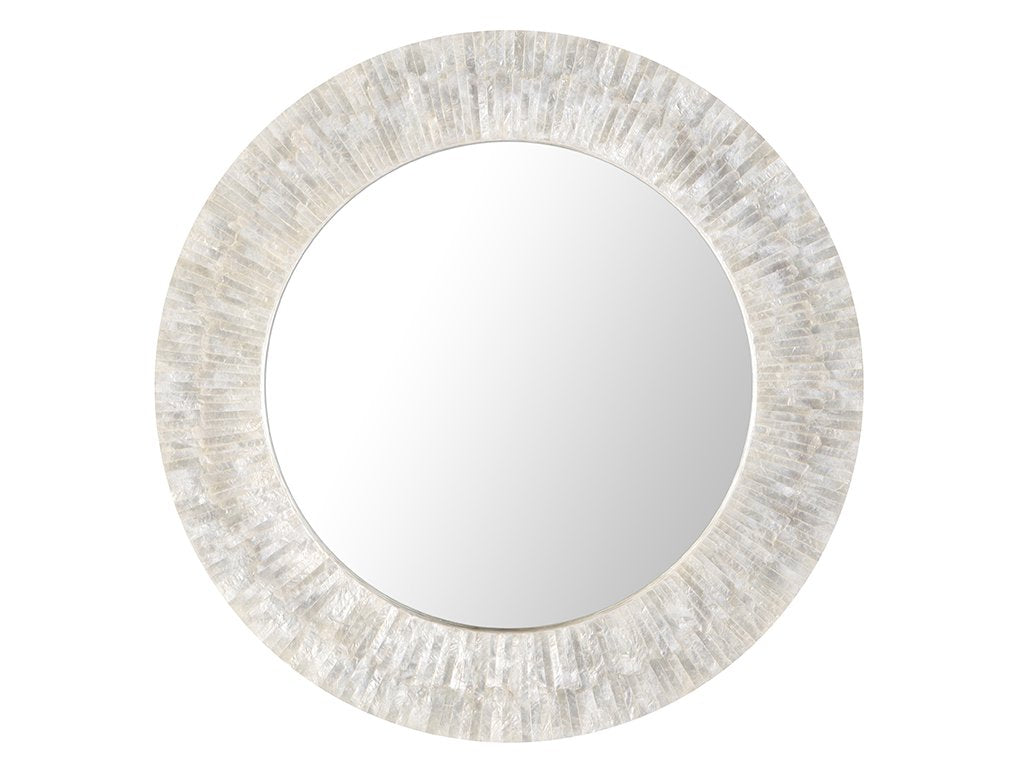 Round Wood Wall Mirror