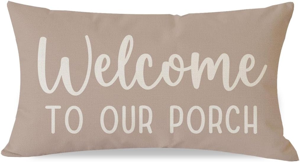 Lumbar Boho Beige Throw Pillow Cover — 20" — Beige