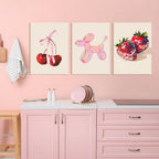 Framed Pink Canvas Wall Art — 16" - View 5