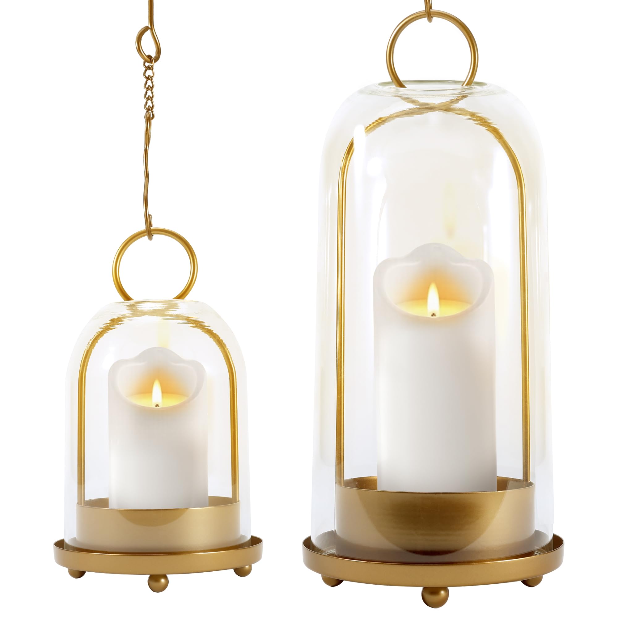Vintage Farmhouse Gold Pillar Candle