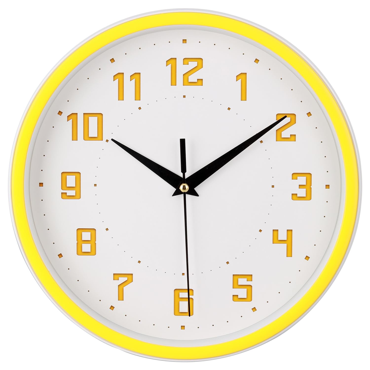 Round Modern Blue Wall Clock — 9"